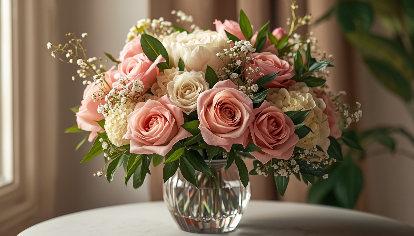 Buchet elegant – lalele și crini